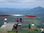 View with hanglider takeoff
